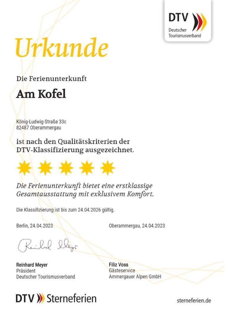 Ferienwohnung Am Kofel Oberammergau Dış mekan fotoğraf